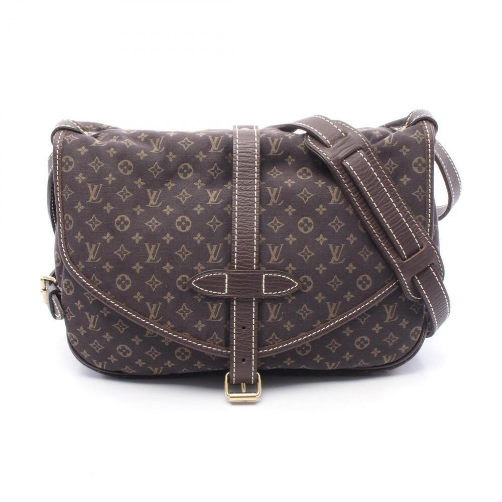 LOUIS VUITTON Authentic Brown Monogram Leather Shoulder Bag